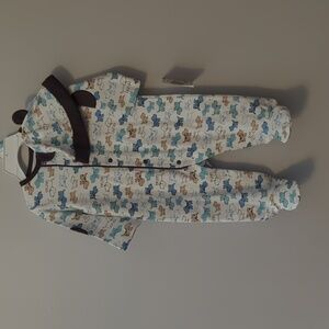 Little Me long sleeve puppy onesie with matching hat 6 months